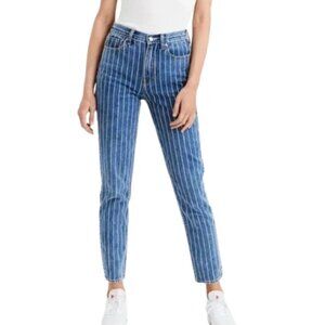 American Eagle Striped Mom Jean